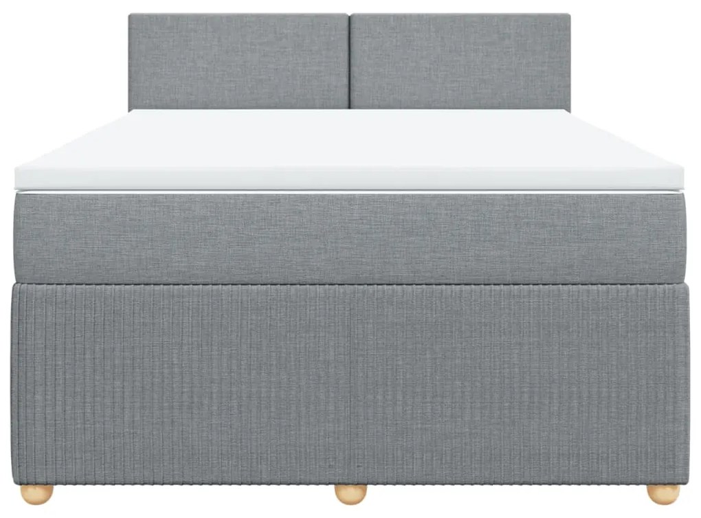 vidaXL Κρεβάτι Boxspring με Στρώμα Αν. Πράσινο 160x200εκ Υφασμάτινο