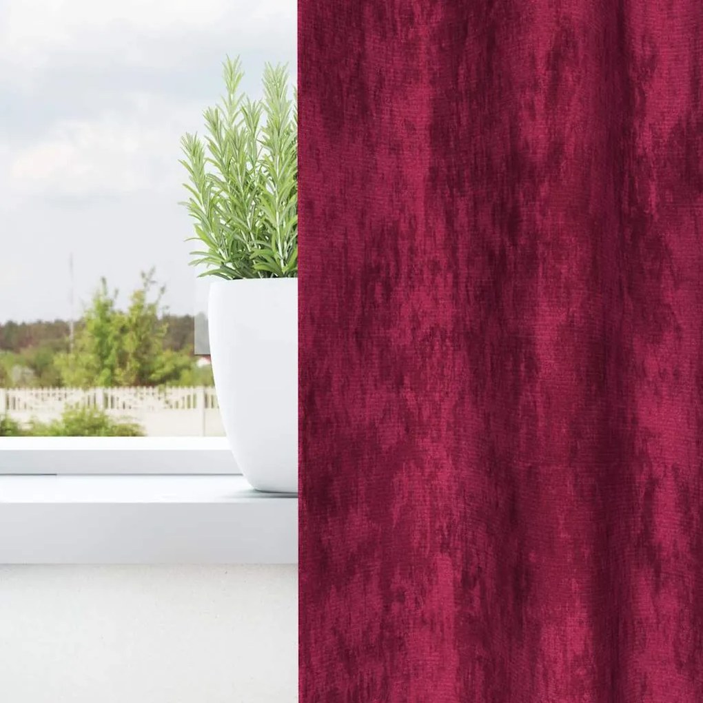 vidaXL Κουρτίνα με κουρτίνες 2 pcs Κόκκινο 140 x 140 cm Βελούδο