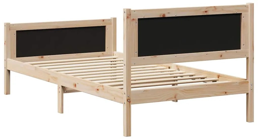 vidaXL Σκελετός Κρεβατιού με κεφαλάρι Καφέ και μαύρο 100 x 200 cm