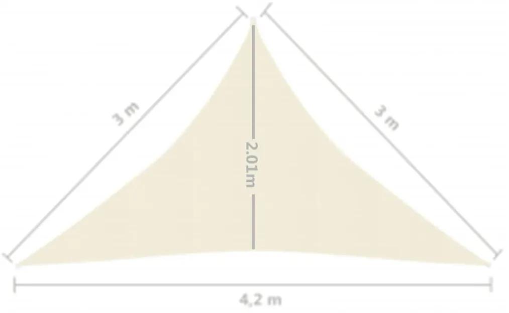 Πανί Σκίασης Κρεμ 3 x 3 x 4,2 μ. από HDPE 160 γρ/μ² - Κρεμ
