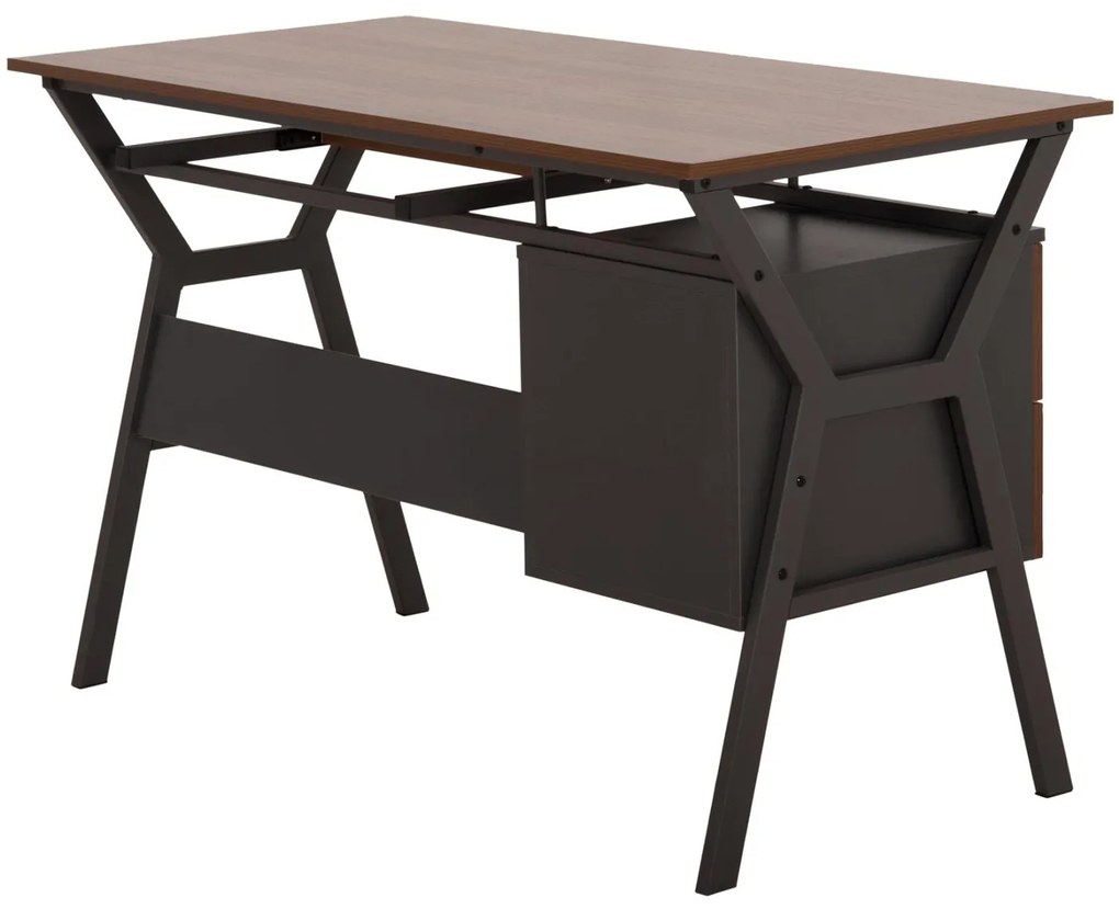 ΓΡΑΦΕΙΟ ΚΑΡΥΔΙ-ΓΚΡΙ ΜΕ ΜΑΤ ΓΚΡΙ ΣΚΕΛΕΤΟ  120X60X76εκ.