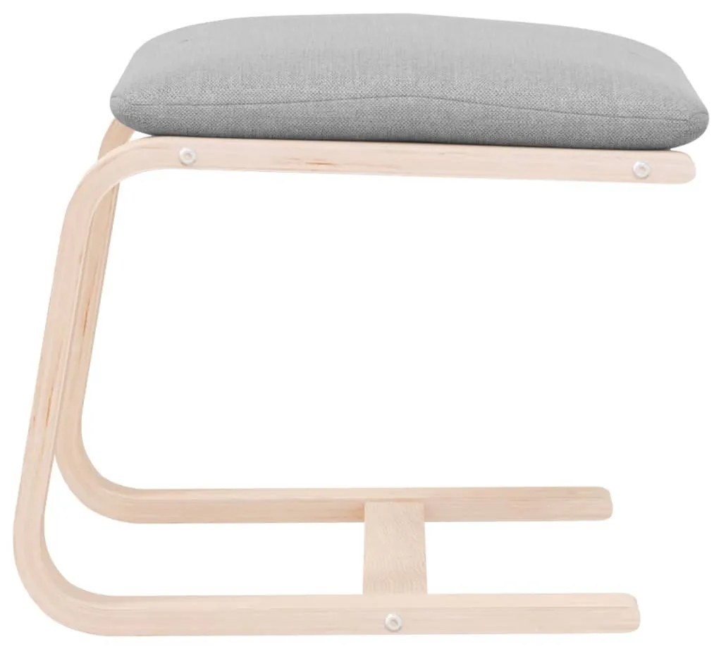 vidaXL Υποπόδιο Ανοιχτό Γκρι 51 x 41 x 40 εκ. Υφασμάτινο