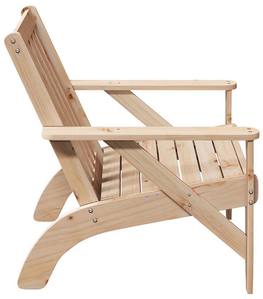 Καρέκλα κήπου Adirondack 75x77x77 cm Στερεό ξύλο πεύκο - Καφέ