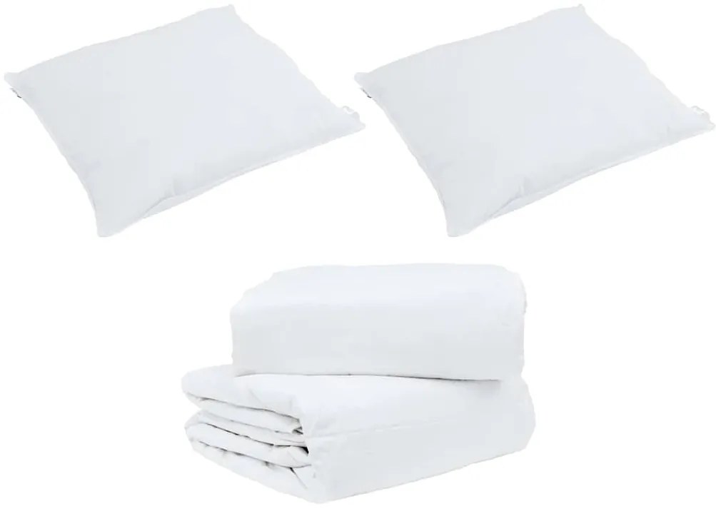 vidaXL Set Παπλώματος Χειμώνα με μαξιλάρι 3 pcs Λευκό 200 x 220 cm