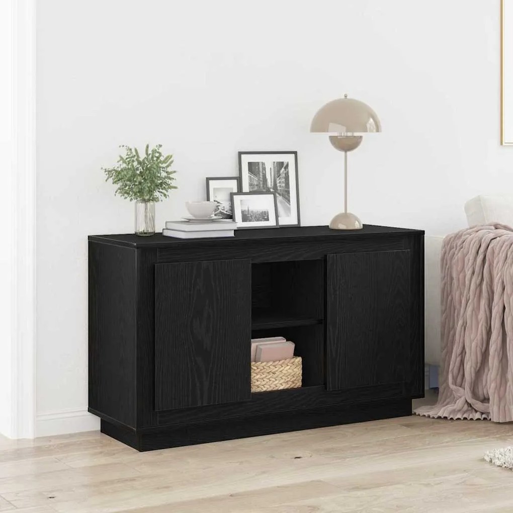 vidaXL Μπουφές Μαύρη δρυς 102 x 35 x 60 εκ. Επεξεργασμένο ξύλο
