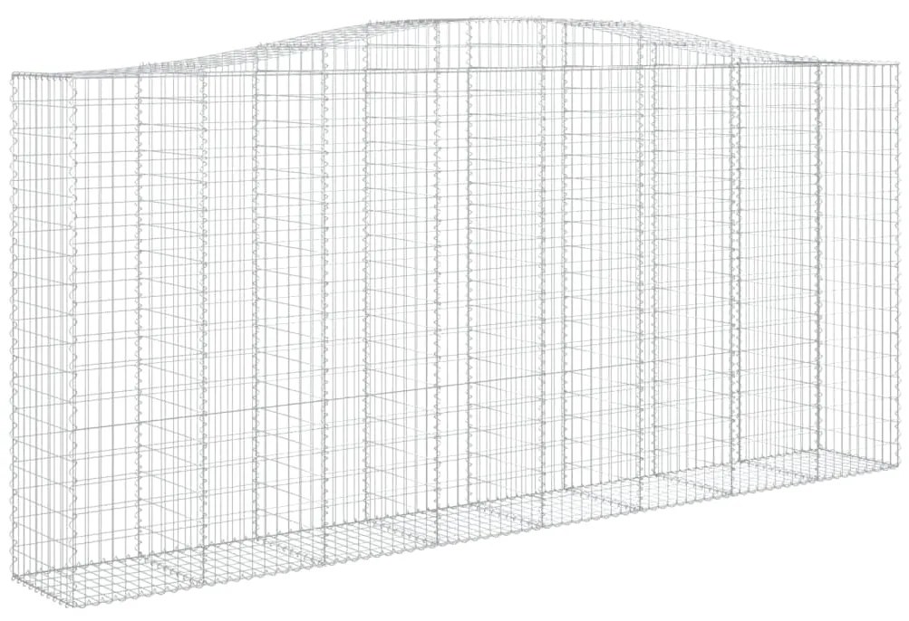 vidaXL Συρματοκιβώτιο Τοξωτό 400x50x180/200εκ. από Γαλβανισμένο Χάλυβα