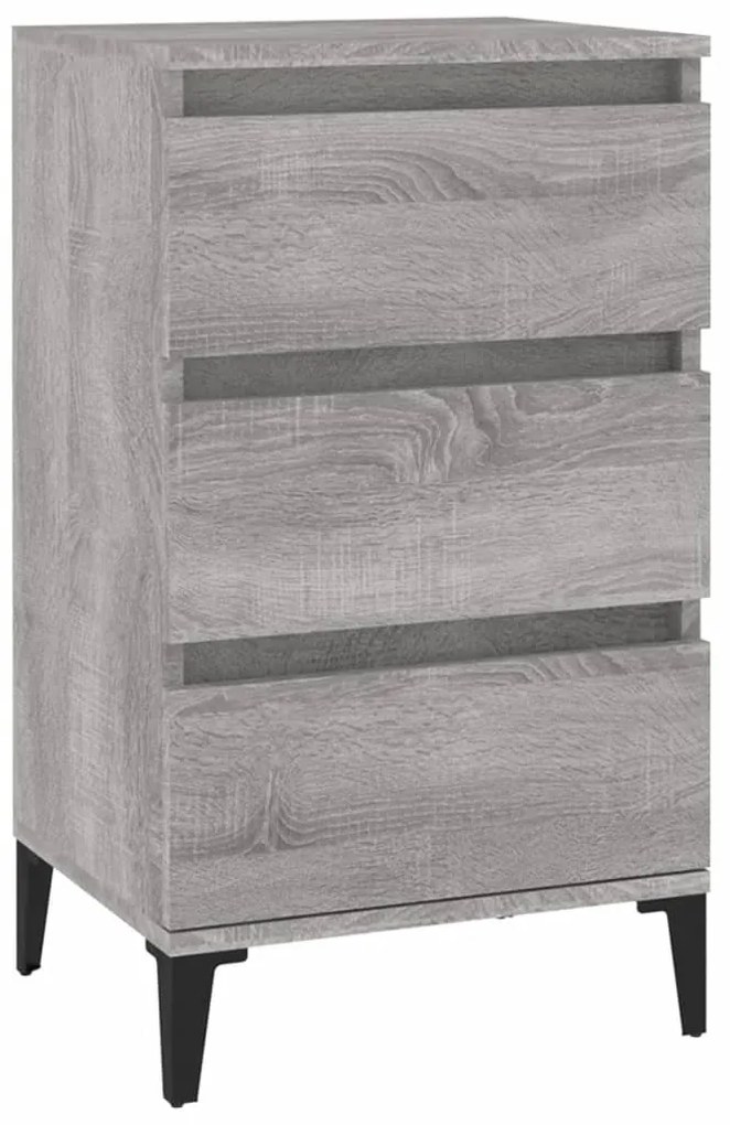 vidaXL Κομοδίνο Γκρι Sonoma 40x35x70 εκ. από Επεξεργασμένο Ξύλο