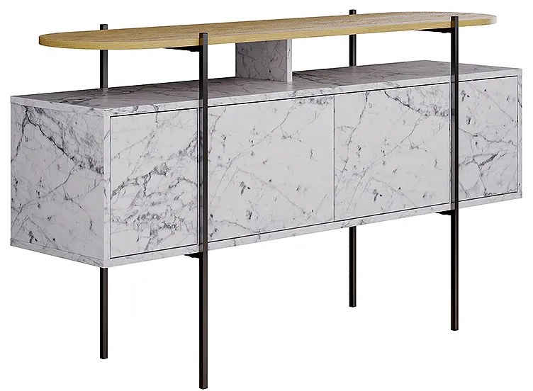 ΜΠΟΥΦΕΣ HANLEY MEGAPAP ΧΡΩΜΑ ΛΕΥΚΟ ΕΦΕ ΜΑΡΜΑΡΟΥ 150X38X86,2ΕΚ.