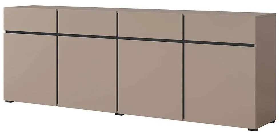 Μπουφές Orwell I 162693289 225x40x78cm Beige-Black Μοριοσανίδα