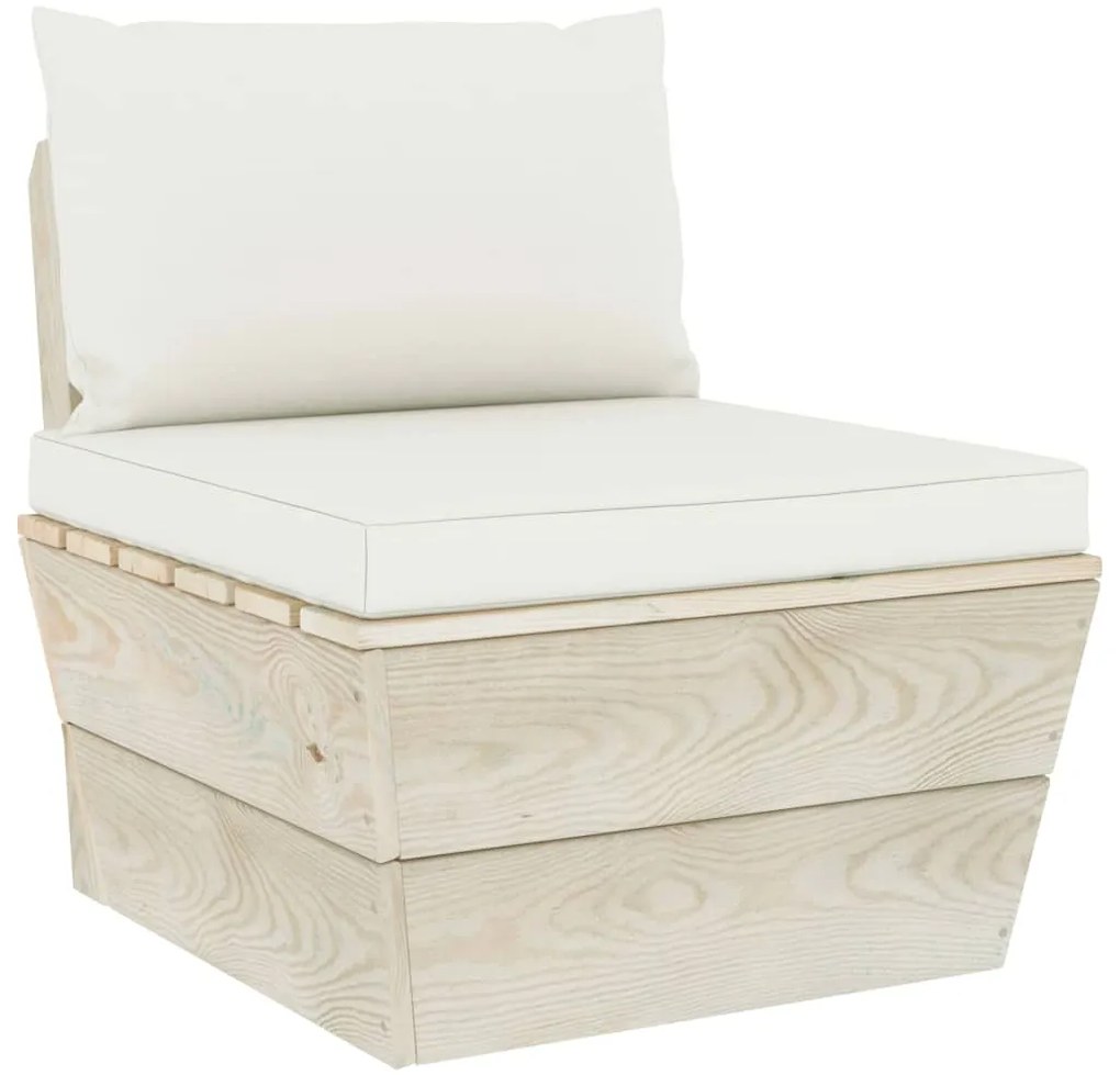 vidaXL Καναπές Κήπου Μεσαίος από Παλέτες Εμποτισμένο Ξύλο Ερυθρελάτης