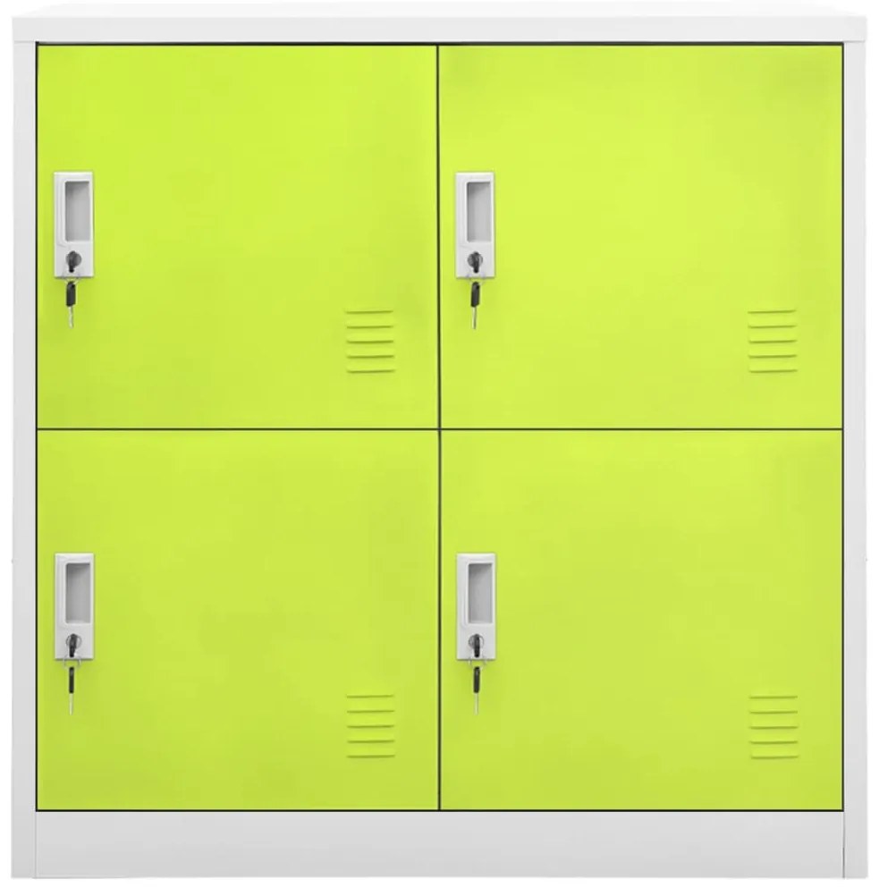 vidaXL Φοριαμός Ανοιχτό Γκρι / Πράσινο 90 x 45 x 92,5 εκ. Ατσάλινος