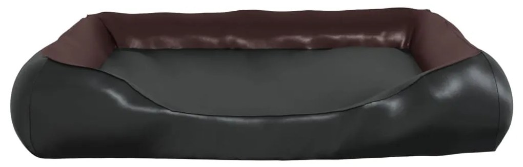 vidaXL Κρεβάτι Σκύλου Μαύρο και Καφέ 120 x 100 x 27 εκ Συνθετικό Δέρμα