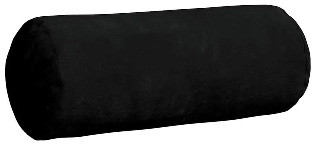 vidaXL Μαξιλάρια Στήριγμα 2 pcs Μαύρο Ø 15 x 40 εκ Ύφασμα Μικροΐνας