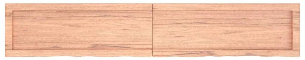 vidaXL Ράφι Τοίχου Ανοιχτό Καφέ 160x30x(2-6)εκ. Επεξ. Μασίφ Ξύλο Δρυός