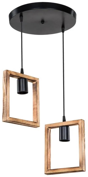 Φωτιστικό οροφής δίφωτο Isolate Ε27 καρυδί Φ43x83εκ 43x43x83 εκ.