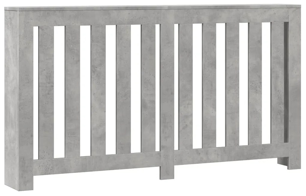 vidaXL Κάλυμμα Καλοριφέρ Γκρι Σκυροδέματος 149x20x82 εκ. Επεξ. Ξύλο