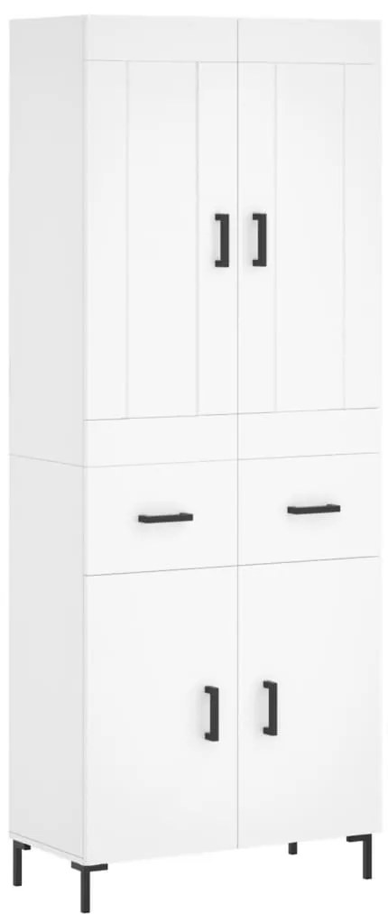 vidaXL Ντουλάπι Λευκό 69,5x34x180 εκ. από Επεξεργασμένο Ξύλο