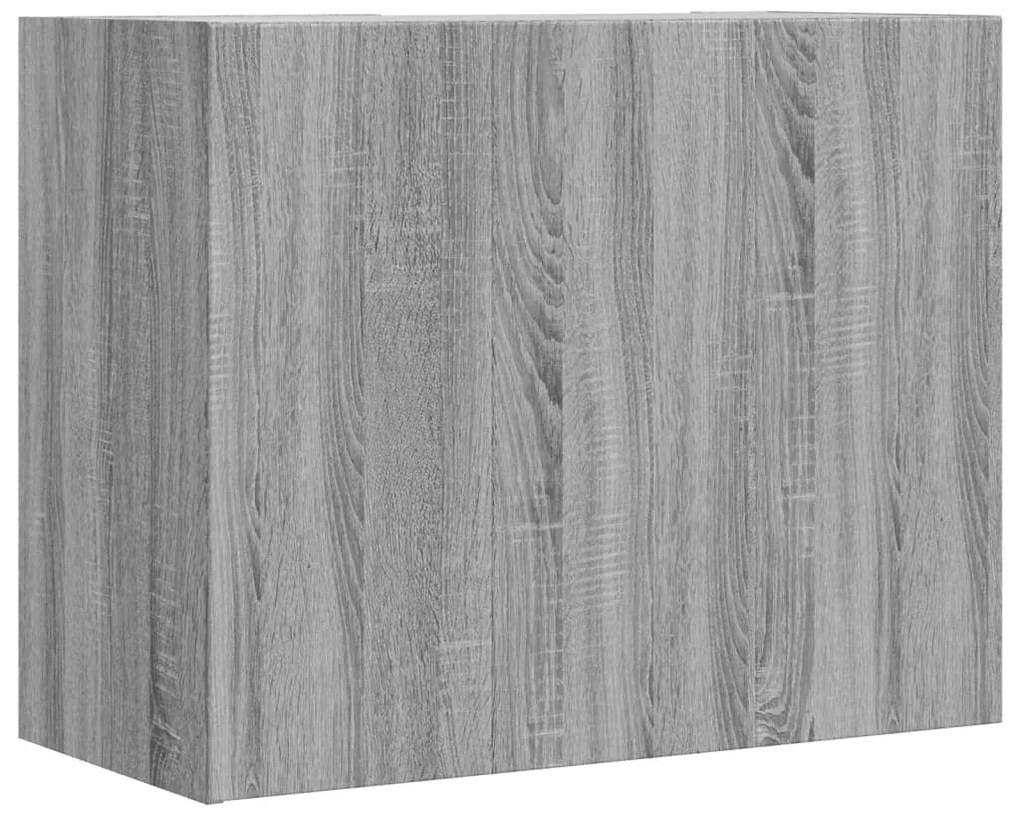 vidaXL Ντουλάπι Τοίχου Γκρι Sonoma 75x35x60 εκ. από Επεξεργασμένο Ξύλο