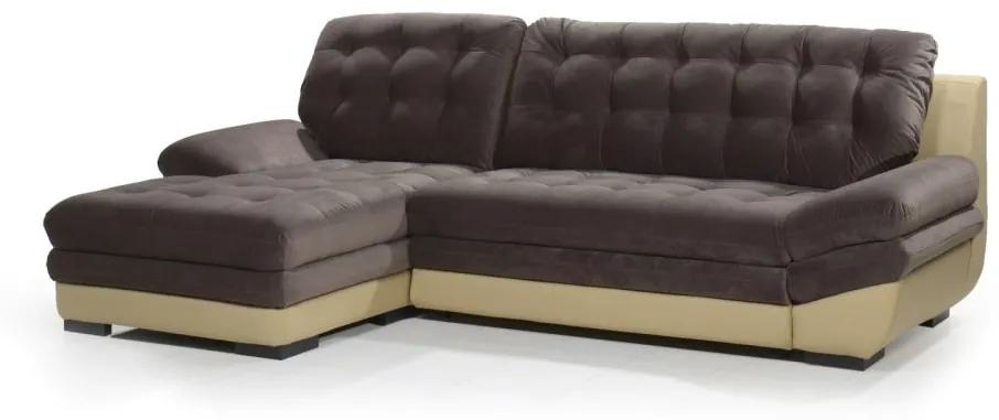 Γωνιακός καναπές κρεβάτι Rafaelo, καφέ 273x92x165cm Αριστερή γωνία – SOU-TED-001