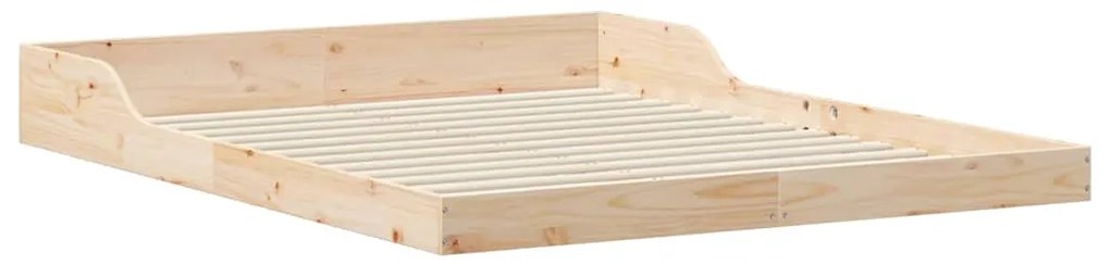 vidaXL Σκελετός Κρεβατιού Καφέ 140 x 210 cm Μασίφ ξύλο πεύκου