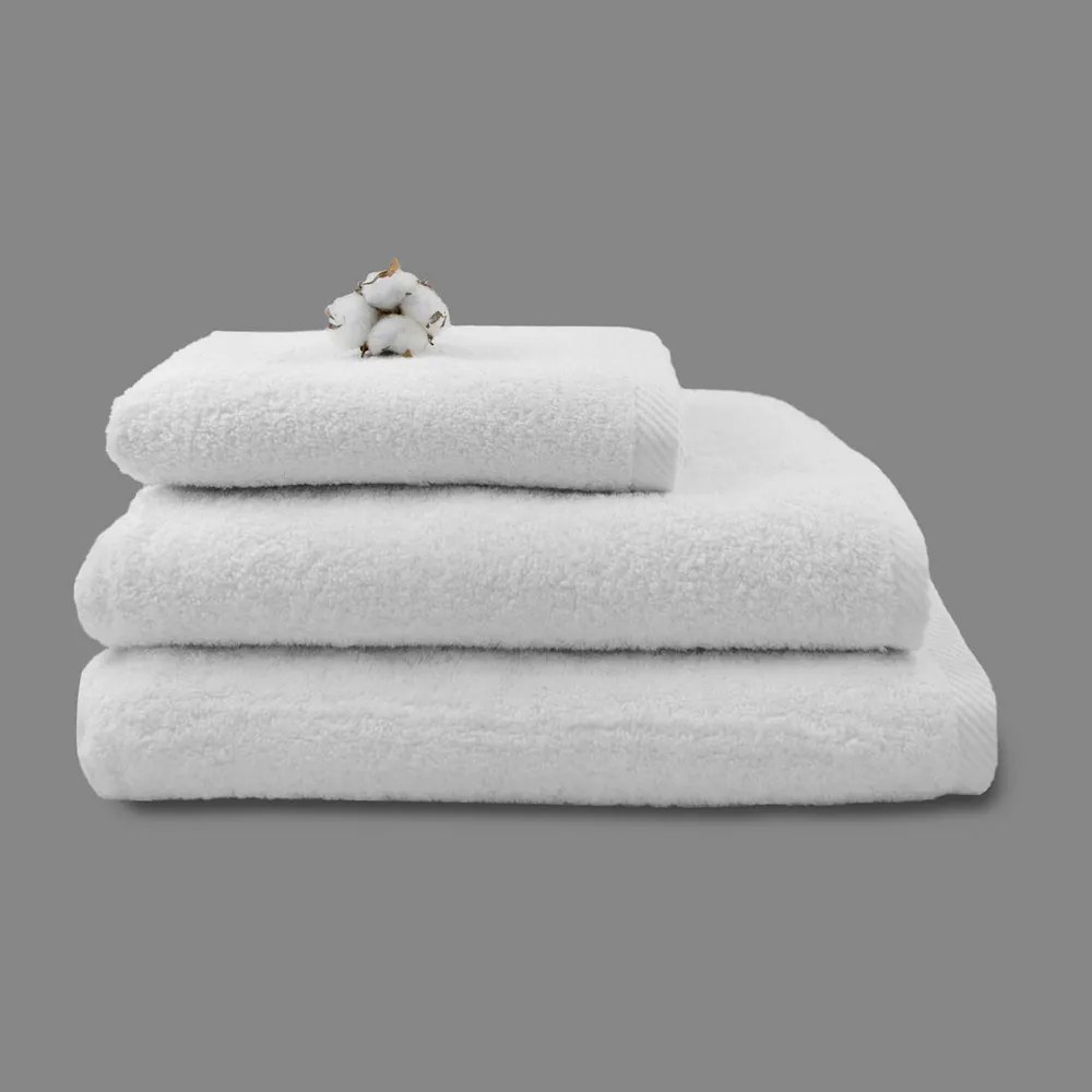 Πετσέτα Ξενοδοχείου 681714 650gsm 100% Βαμβάκι White Body 100x160cm 100% Βαμβάκι
