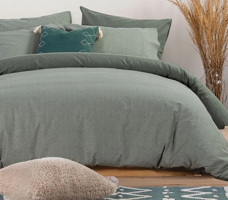 Σετ Σεντόνια Μονά Weekend Green 2x(160x260) + 1x(52x72) - Nef-Nef Homeware