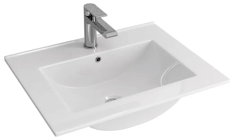 Νιπτήρας Ένθετος Επίπλου LT 7506-60 60x47x18cm White Karag Πορσελάνη