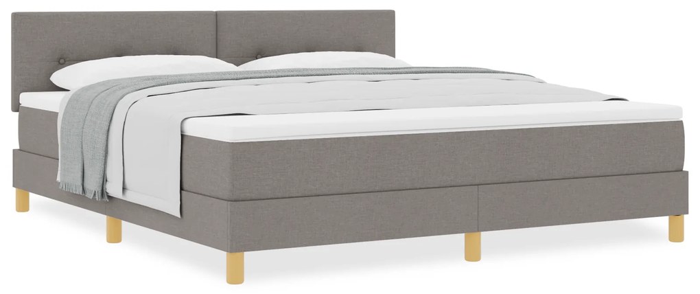 vidaXL Κρεβάτι με Κουβέρτα με Ματράζ Ταπέ 180x200 εκ. Ύφασμα