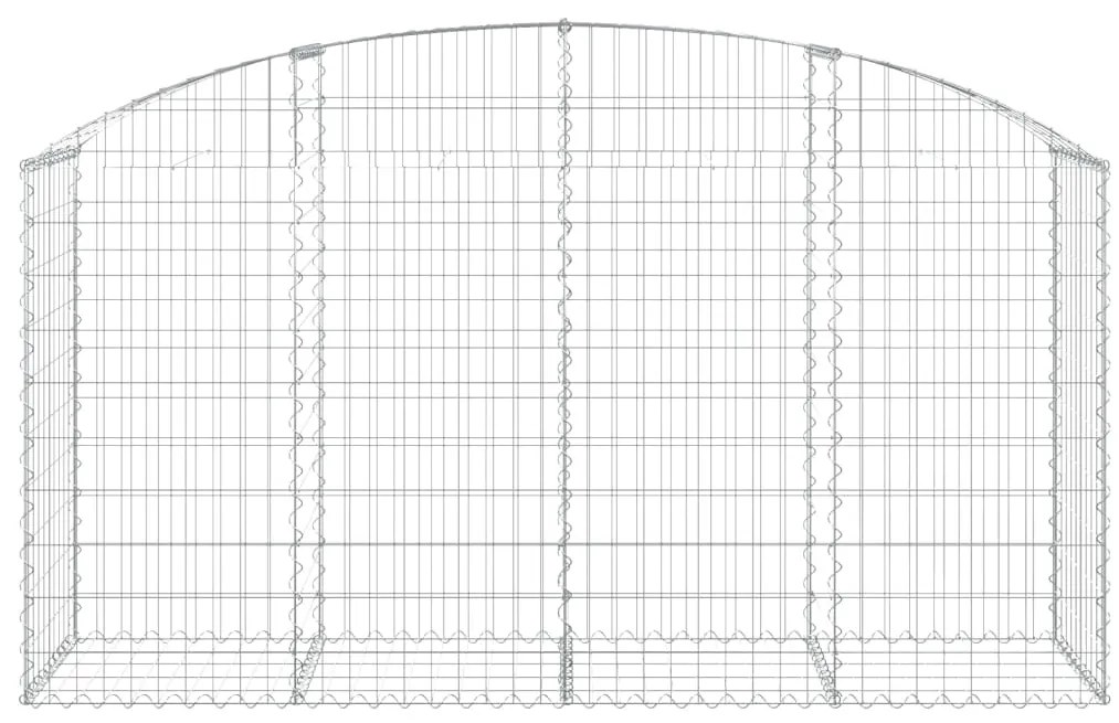 vidaXL Συρματοκιβώτιο Τοξωτό 200x50x100/120εκ. από Γαλβανισμένο Χάλυβα