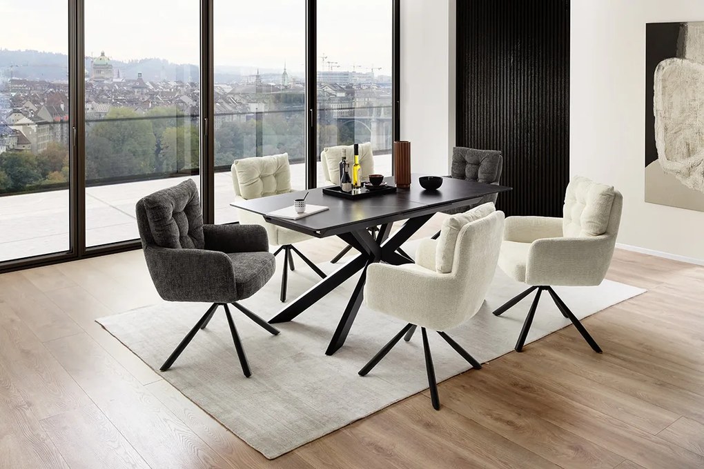 Tibet Τράπεζι Μασίφ Ακακία Σκούρο Καφέ 180x100x77