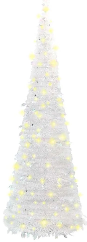 vidaXL Χριστουγεννιάτικο Δέντρο Τεχνητό Pop-up Λευκό 200 LED 210 εκ.