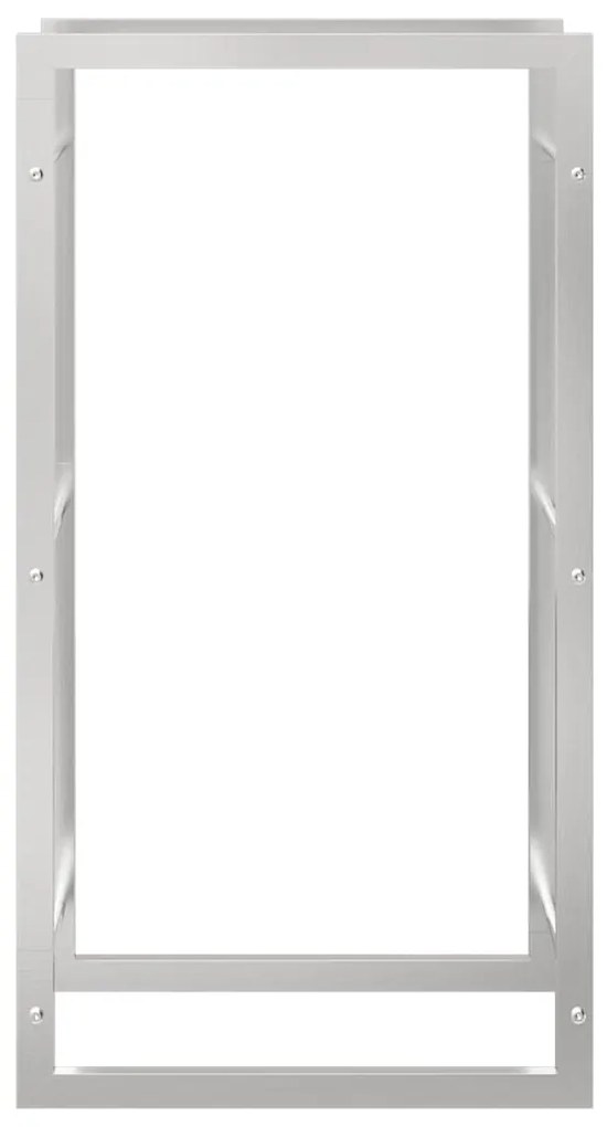 vidaXL Ραφιέρα Καυσόξυλων 50x28x94 εκ. από Ανοξείδωτο ατσάλι