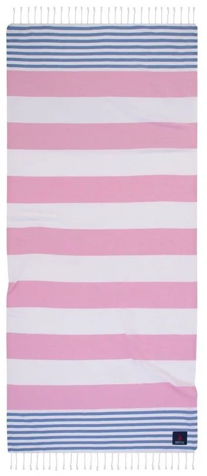 Πετσέτα Θαλάσσης - Παρεό 3814 Pink-Blue Greenwich Polo Club Θαλάσσης 80x180cm 100% Βαμβάκι