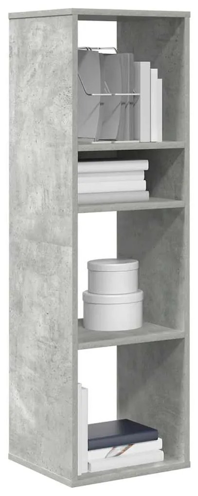 Βιβλιοθήκη Γκρι του Σκυροδέματος 34x31x112 εκ. από Μοριοσανίδα