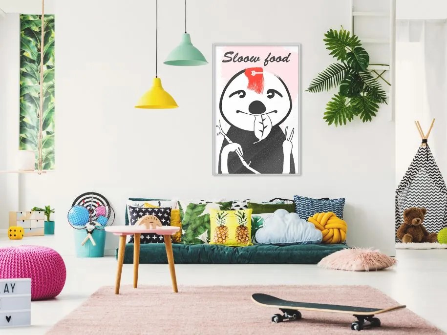 Αφίσα - Sloth's Favourite Food  - 20x30 - Χρυσό - Χωρίς πασπαρτού