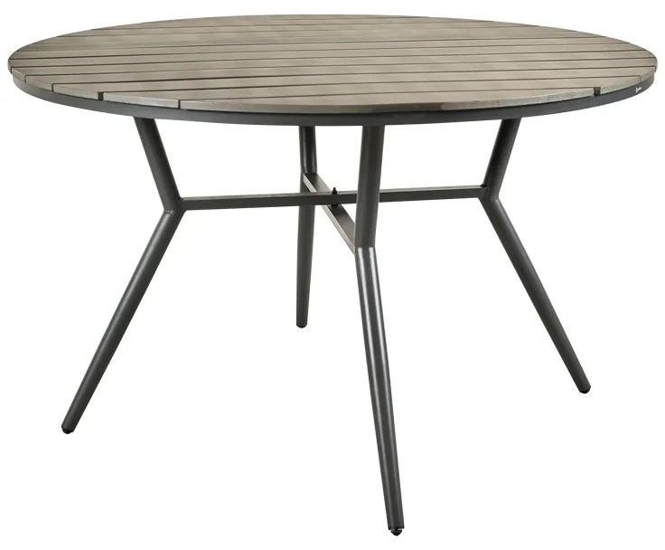 Τραπέζι Appa pakoworld αλουμίνιο και plywood σε ανθρακί απόχρωση Φ120x74εκ