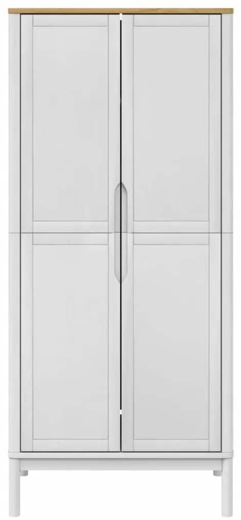 vidaXL Ντουλάπα FLORO Λευκή 77 x 53 x 171 εκ. από Μασίφ Ξύλο Πεύκου