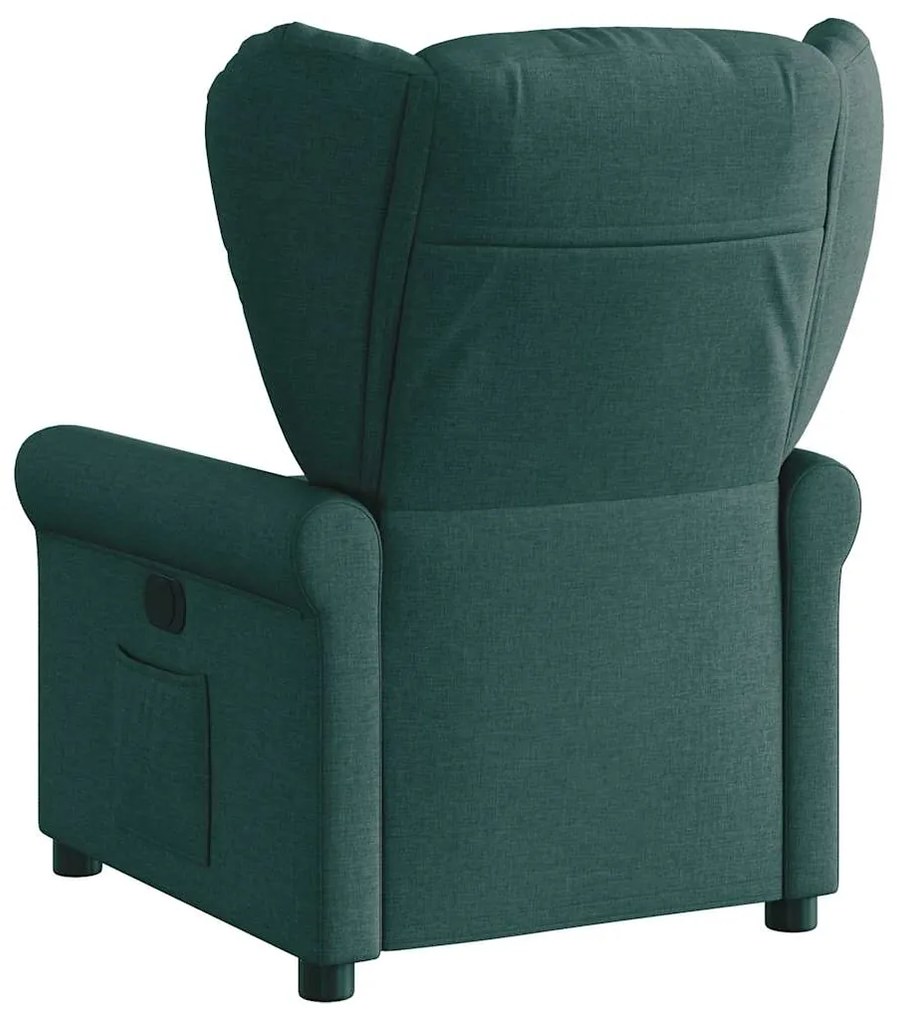 vidaXL Πολυθρόνα Ανακλινόμενη Ηλεκτρική Πράσινο Υφασμάτινη