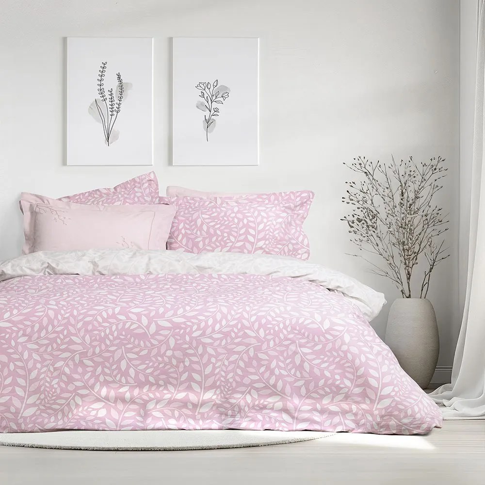 Σεντόνια Frozen Με Λάστιχο (Σετ 4τμχ) Pink Nima Υπέρδιπλo 100% Βαμβάκι