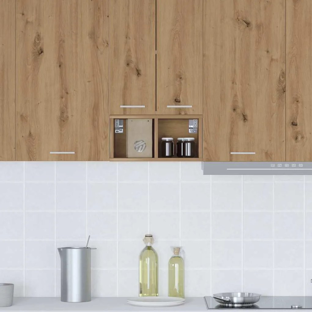 vidaXL Κρεμαστό ντουλάπι με αποθήκευση Artisan Oak 20 x 29,5 x 40 εκ.