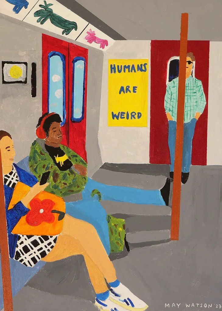 Πόστερ Humans Are Weird - Πολύχρωμο 30 x 40 PAPER COLLECTIVE