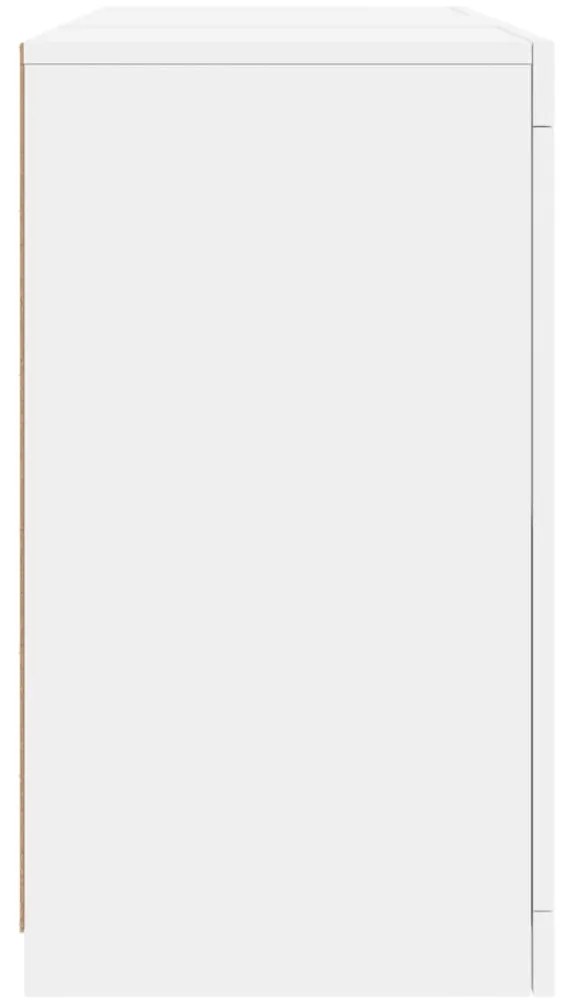 vidaXL Μπουφές με Φώτα LED Λευκός 123 x 37 x 67 εκ.