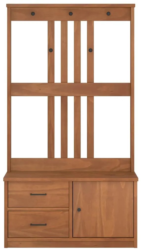vidaXL Δέντρο χωλ "SANDNES" 87x40x159,5 εκ. Πεύκο μασίφ ξύλο