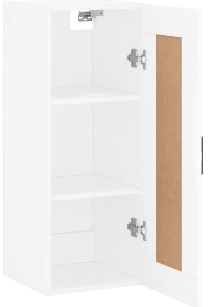 vidaXL Ντουλάπι Τοίχου Λευκό 34,5 x 34 x 90 εκ. από Επεξεργασμένο Ξύλο