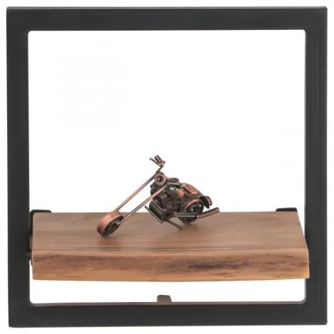 LIZARD Frame Ράφι Μεταλ.Μαύρο/Ξύλο Ακακία Φυσικό 35x25x35cm ΕΑ7070,5