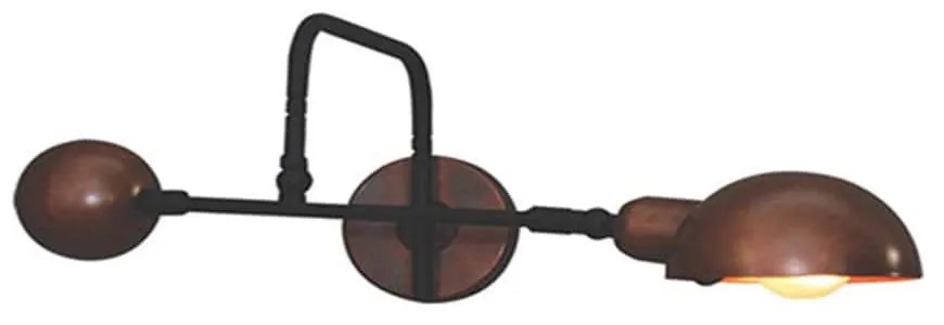 Φωτιστικό Τοίχου - Απλίκα HL-3539-1 M 77-3874 Oliver Old Copper &amp; Black  Homelighting Μέταλλο