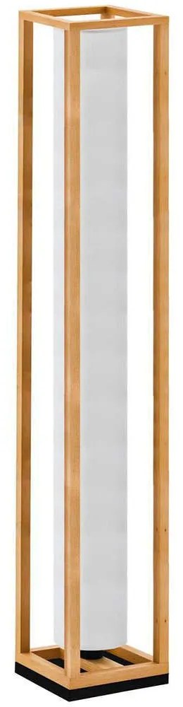Φωτιστικό Δαπέδου Granados 390103 20x20x140cm 4xE27 25W Brown-White Eglo Ατσάλι,Ύφασμα,Ξύλο