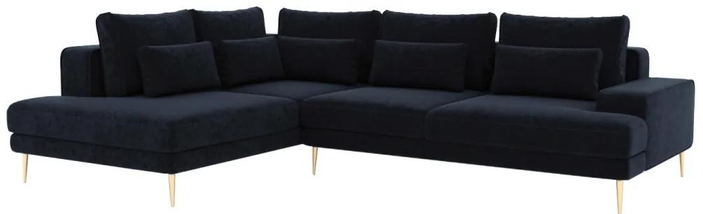 Γωνιακός καναπές Κρεβάτι NICOLE, μπλέ σκούρο 277x93x200cm-Αριστερή γωνία-BOG4234