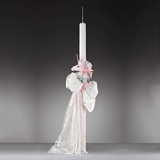 Λαμπάδα βάπτισης μονόκερος