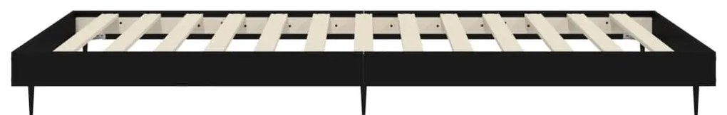 vidaXL Πλαίσιο Κρεβατιού Μαύρο 140 x 200 εκ. Επεξεργ. Ξύλο